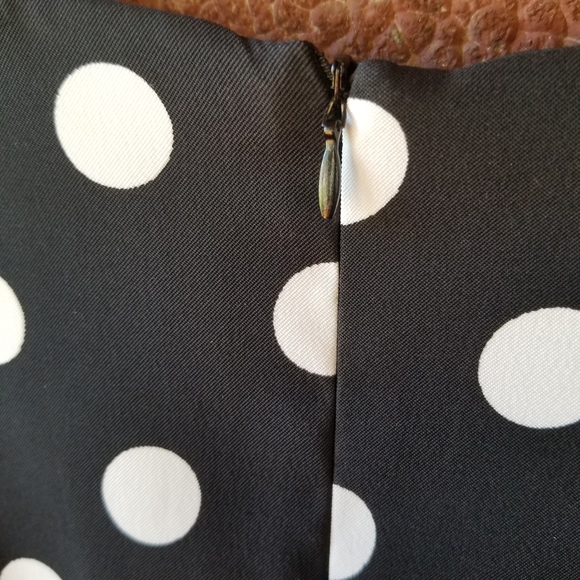 AB Studio Women's Black and White Polka Dot Dress - Picture 12 of 12